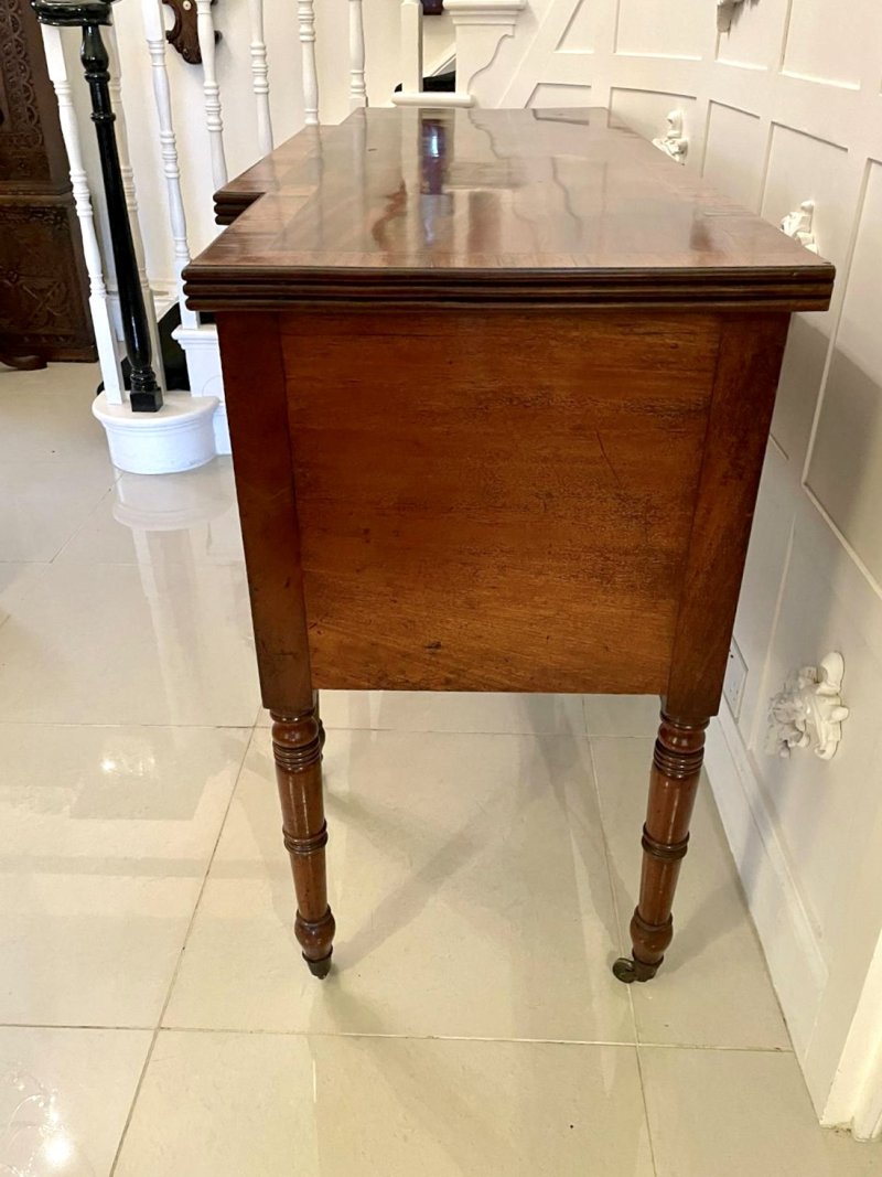 Fine Quality Antique Regency Brass Inlaid Mahogany Breakfront Sideboard - Image 5